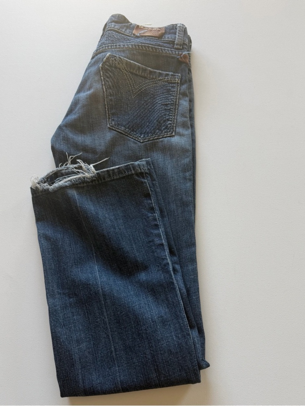 EUC Vigoss Studio Jeans Womens 28x31 Blue Bootcut Pockets Denim Dark Wash (KB3)
